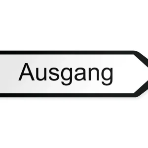 Ausgang Wegweiser Rechts, 60 x 15 cm