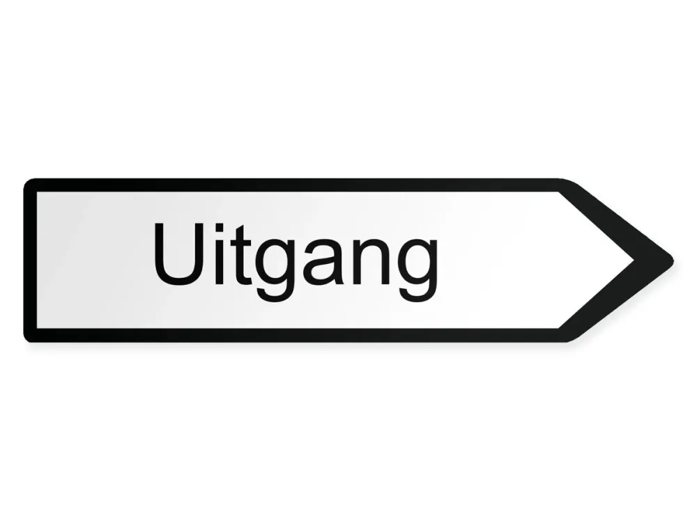 Ausgang Wegweiser Rechts, 60 x 15 cm