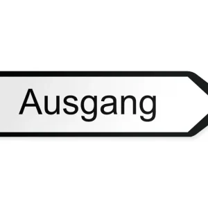 Ausgang Wegweiser Rechts, 80 x 20 cm