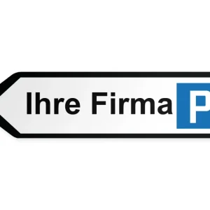 Ditt företag Pilskylt - vänster, 40 x 10 cm