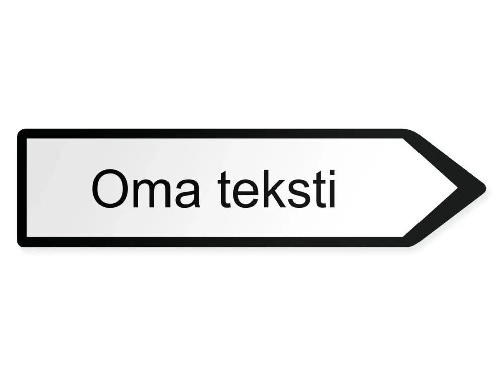 Egen text Pilskylt - höger, 60 x 15 cm