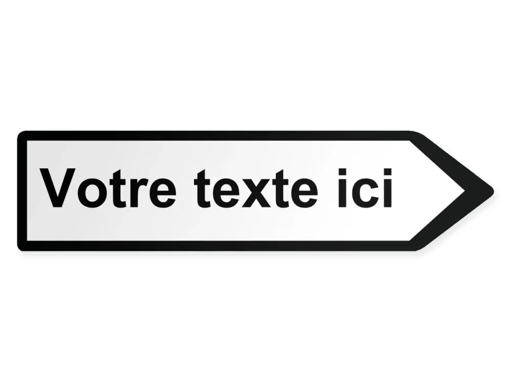 Egen text Pilskylt - höger, 60 x 15 cm