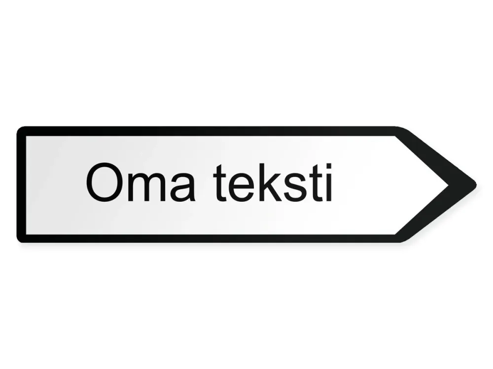 Egen text Pilskylt - höger, 80 x 20 cm
