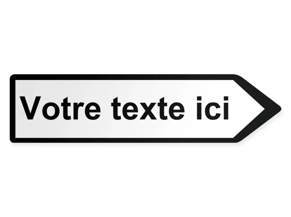 Egen text Pilskylt - höger, 80 x 20 cm