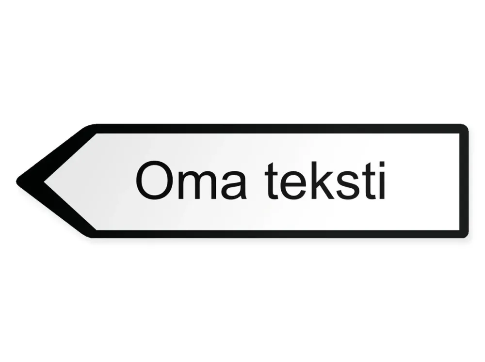 Egen text Pilskylt – vänster, 40 x 10 cm