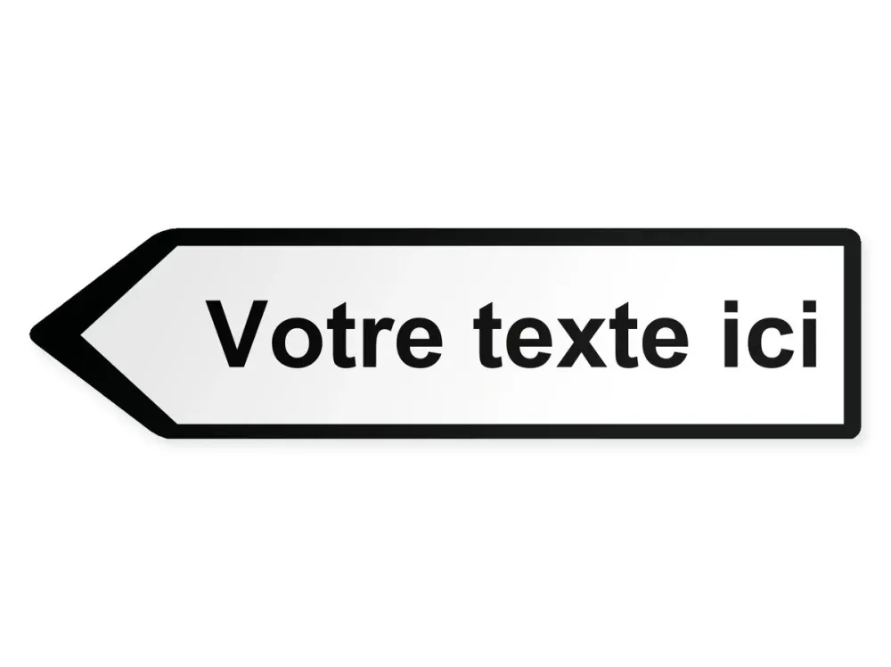 Egen text Pilskylt – vänster, 40 x 10 cm