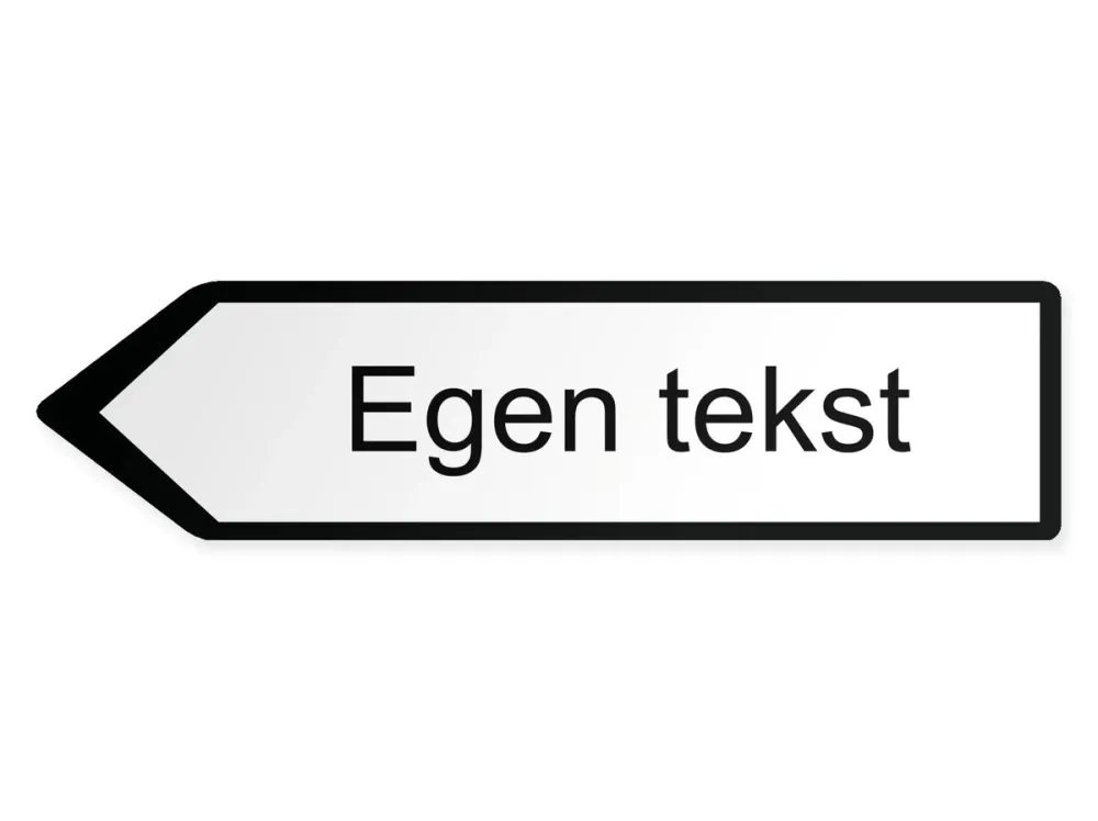 Egen text Pilskylt – vänster, 40 x 10 cm