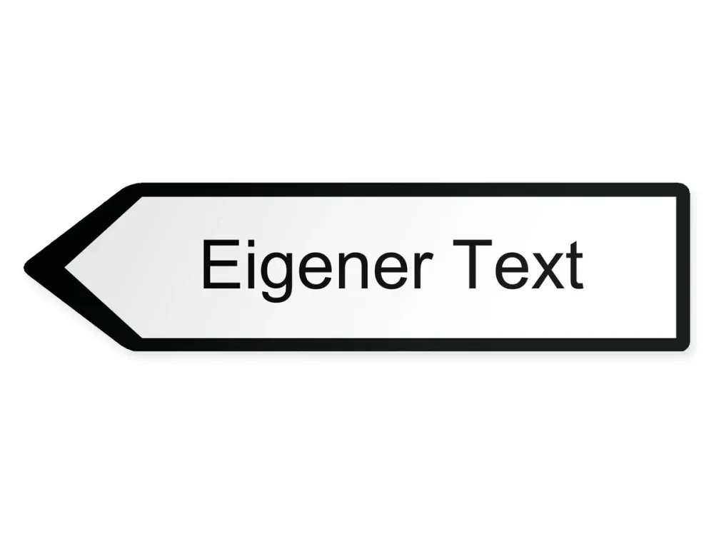 Egen text Pilskylt – vänster, 60 x 15 cm