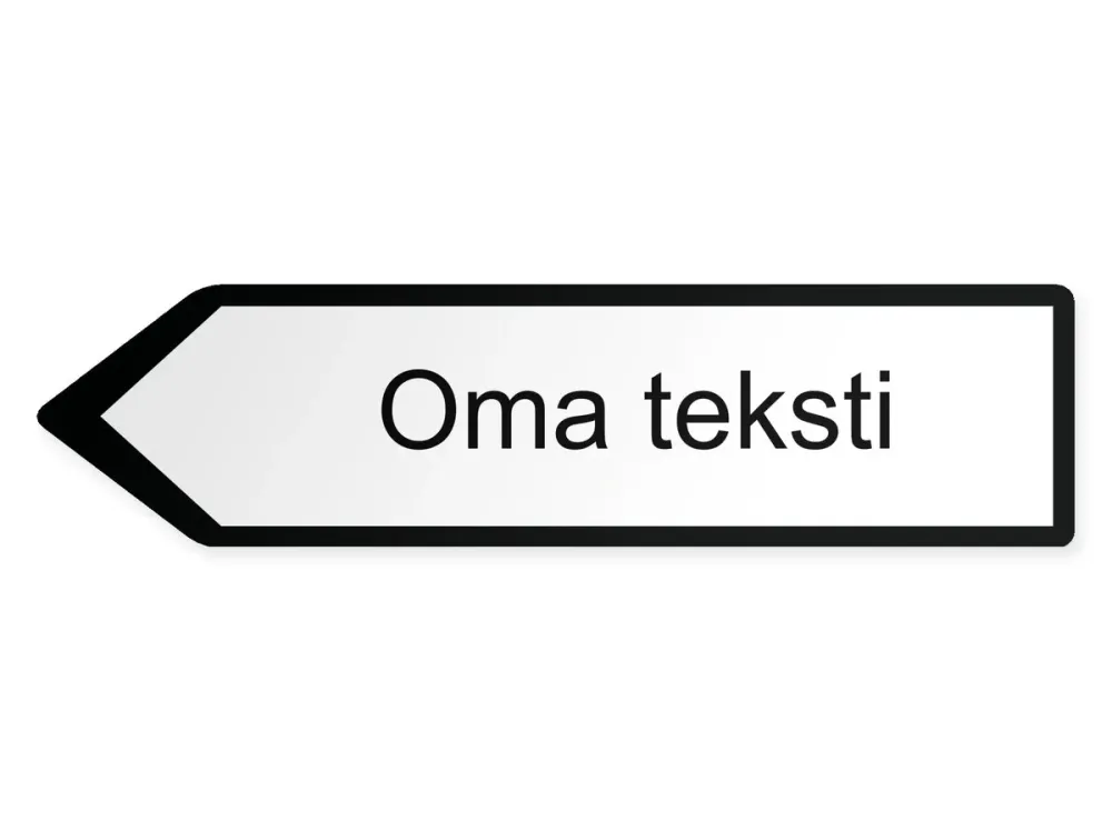 Egen text Pilskylt – vänster, 60 x 15 cm