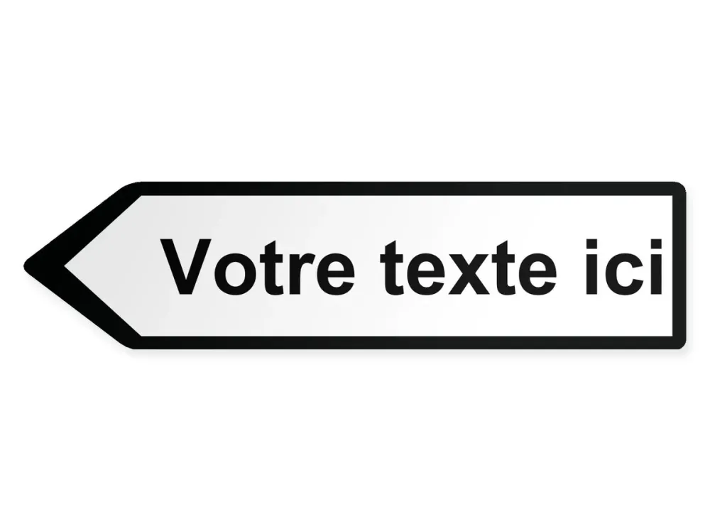 Egen text Pilskylt – vänster, 60 x 15 cm