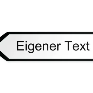 Egen text Pilskylt - vänster, 80 x 20 cm