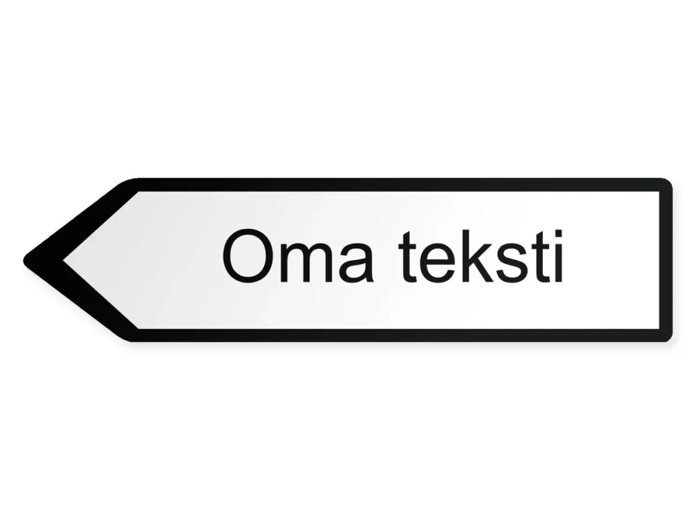 Egen text Pilskylt - vänster, 80 x 20 cm
