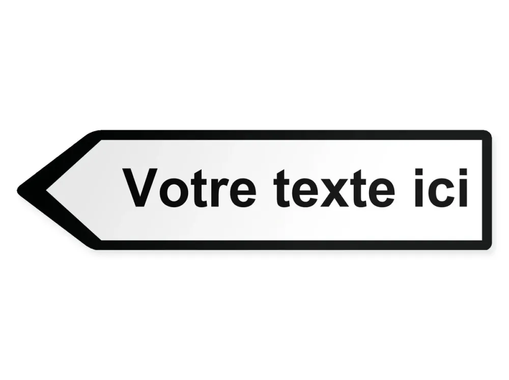 Egen text Pilskylt - vänster, 80 x 20 cm