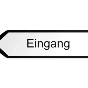 Eingang Wegweiser Links, 40 x 10 cm