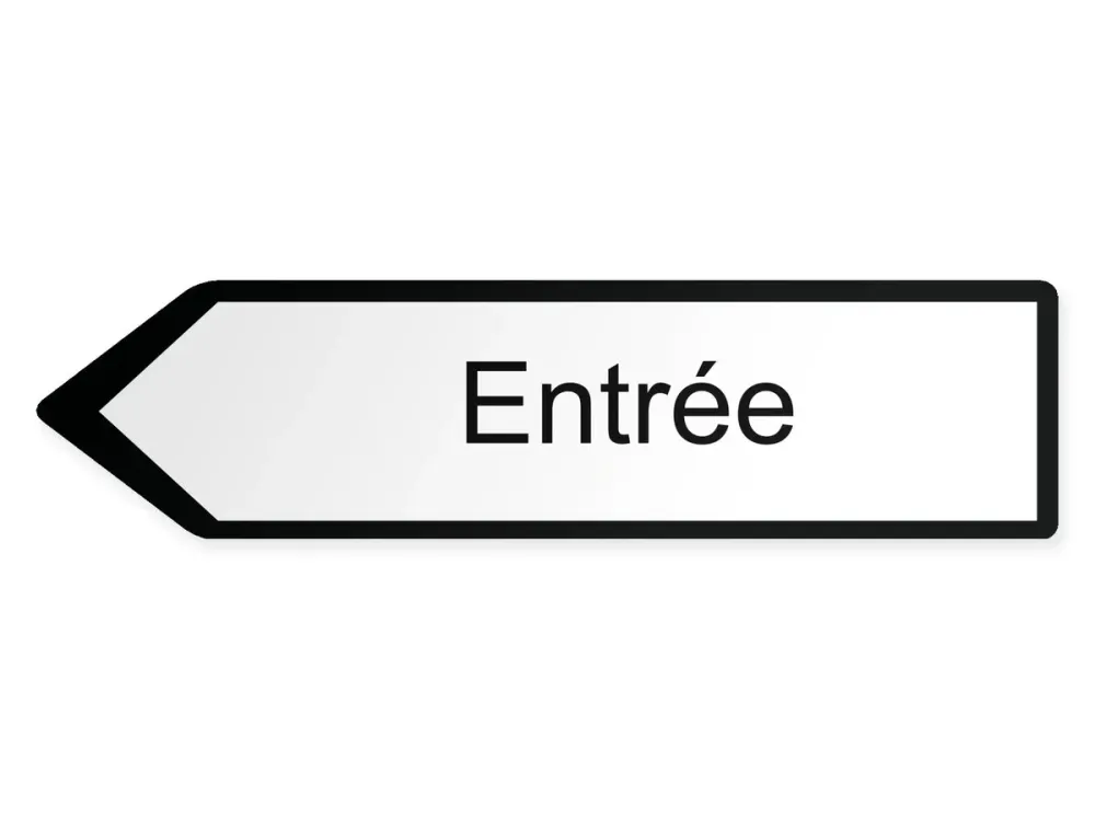 Eingang Wegweiser Links, 40 x 10 cm