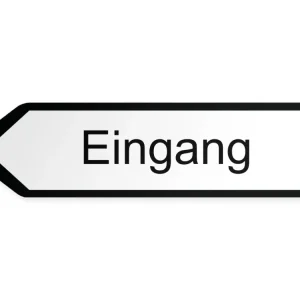 Eingang Wegweiser Links, 60 x 15 cm