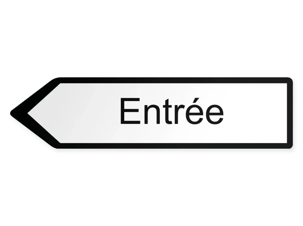 Eingang Wegweiser Links, 60 x 15 cm