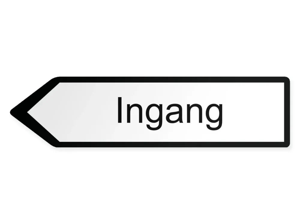 Eingang Wegweiser Links, 60 x 15 cm
