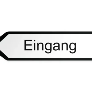 Eingang Wegweiser Links, 80 x 20 cm