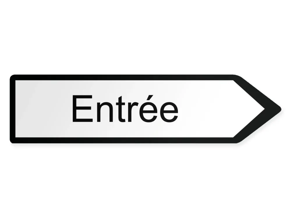 Eingang Wegweiser Rechts, 60 x 15 cm