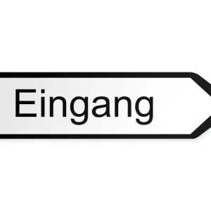Eingang Wegweiser Rechts, 40 x 10 cm