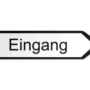 Eingang Wegweiser Rechts, 80 x 20 cm