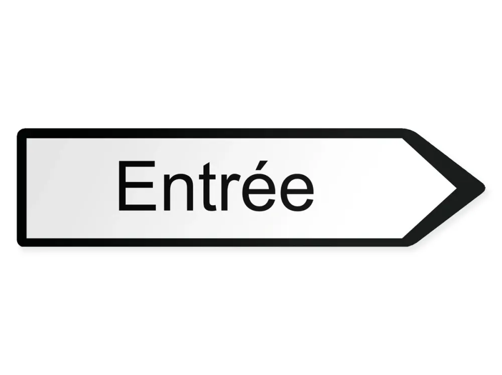 Eingang Wegweiser Rechts, 80 x 20 cm
