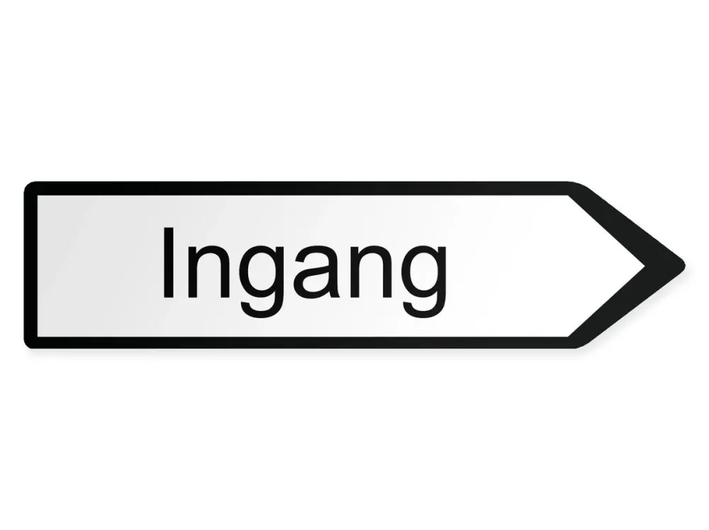Eingang Wegweiser Rechts, 80 x 20 cm