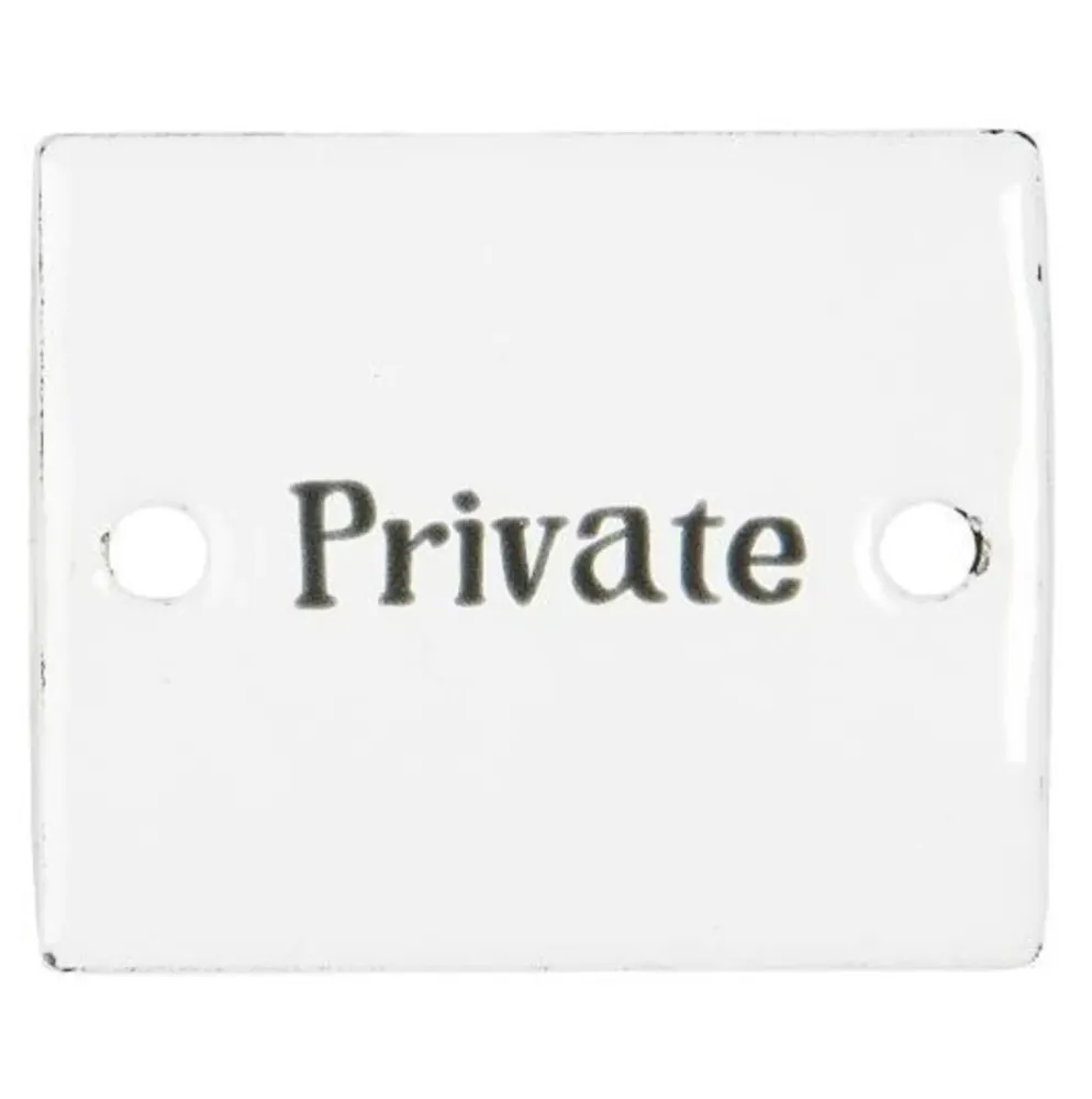 Emaljskylt Private