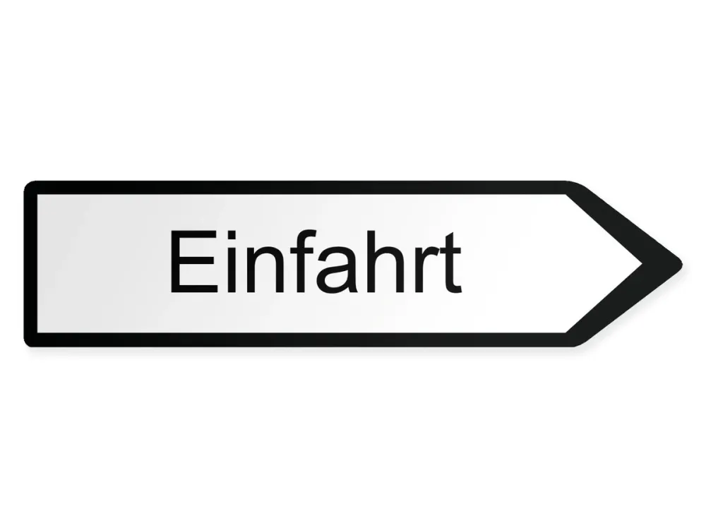 Infart Pilskylt - höger , 60 x 15 cm