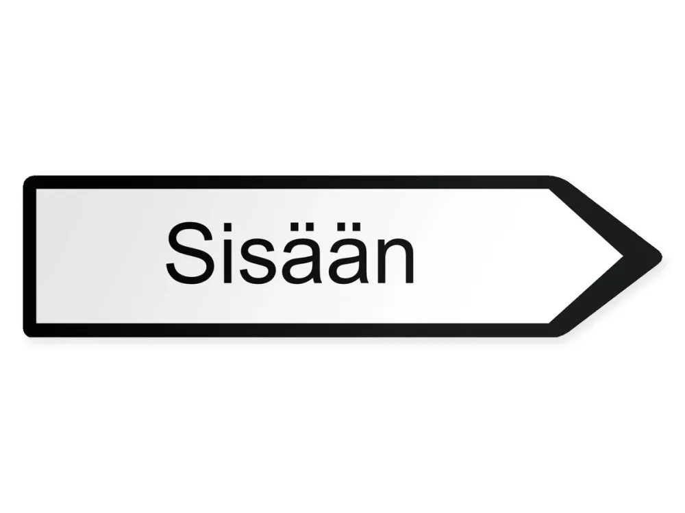 Infart Pilskylt - höger , 60 x 15 cm