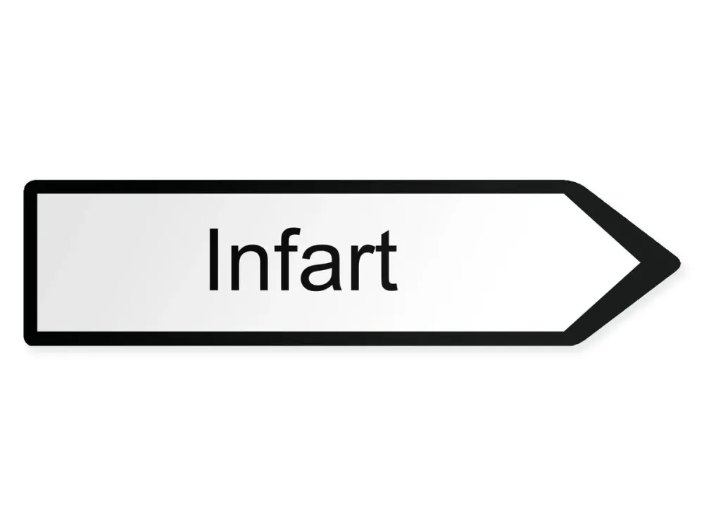 Infart Pilskylt - höger , 60 x 15 cm