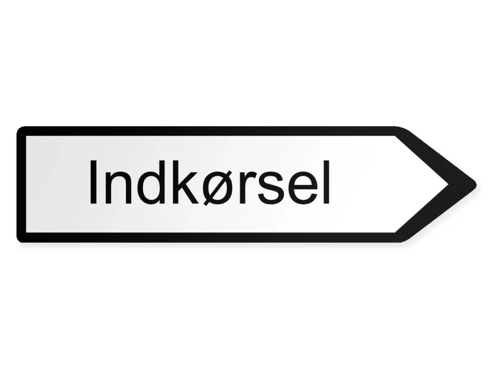 Infart Pilskylt - höger , 60 x 15 cm