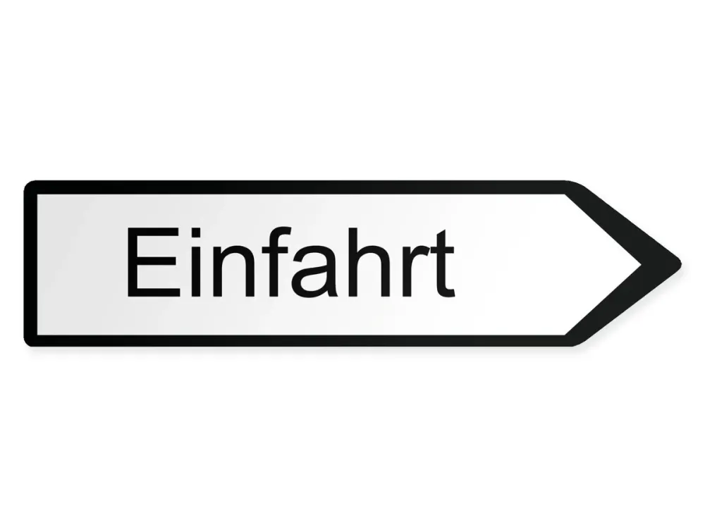 Infart Pilskylt - höger, 40 x 10 cm