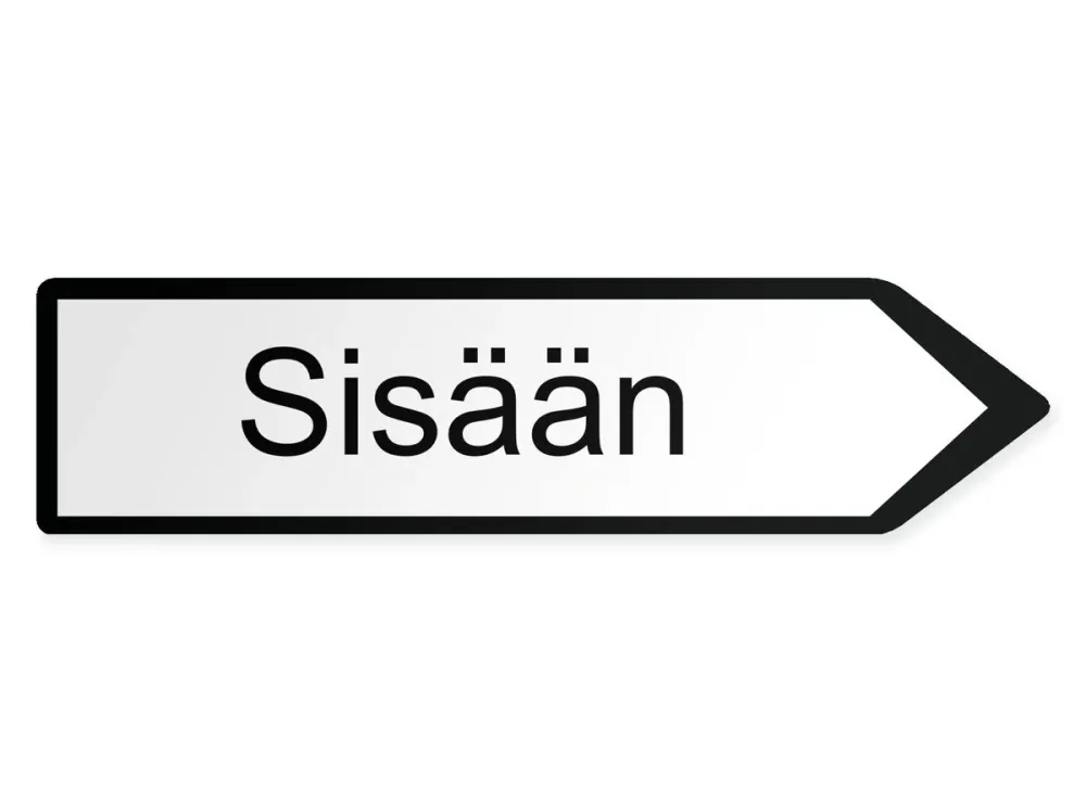 Infart Pilskylt - höger, 40 x 10 cm