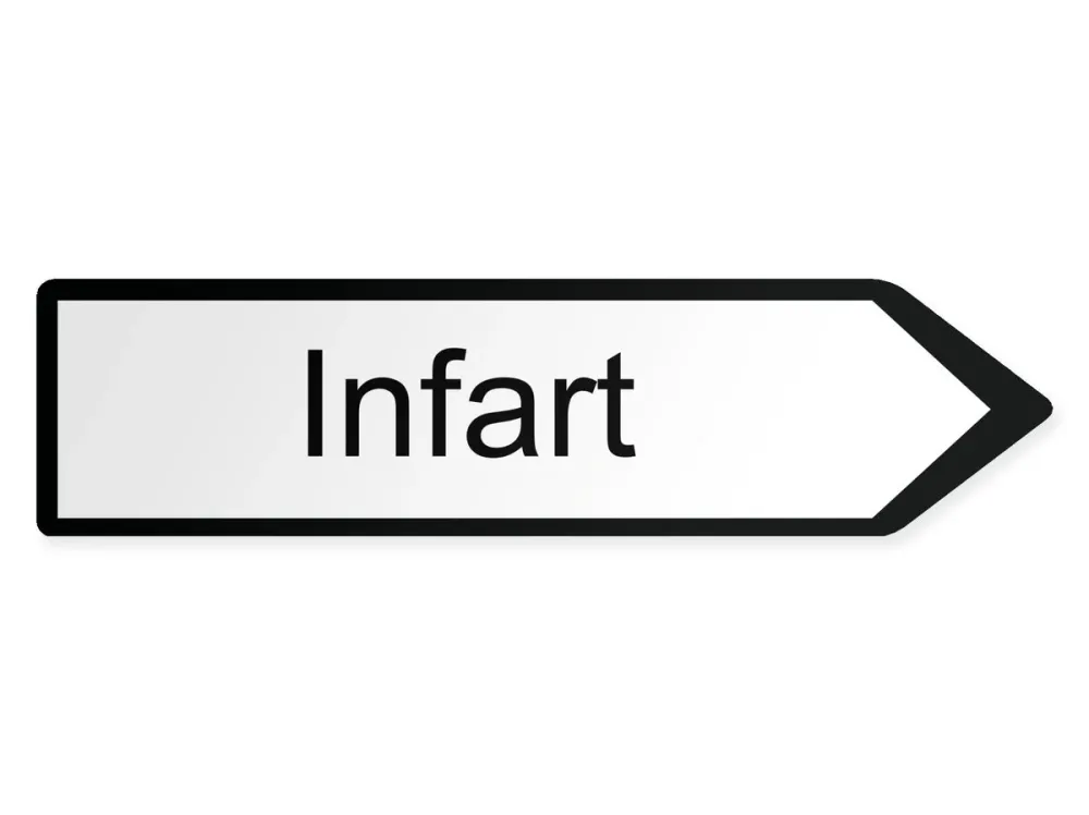 Infart Pilskylt - höger, 40 x 10 cm