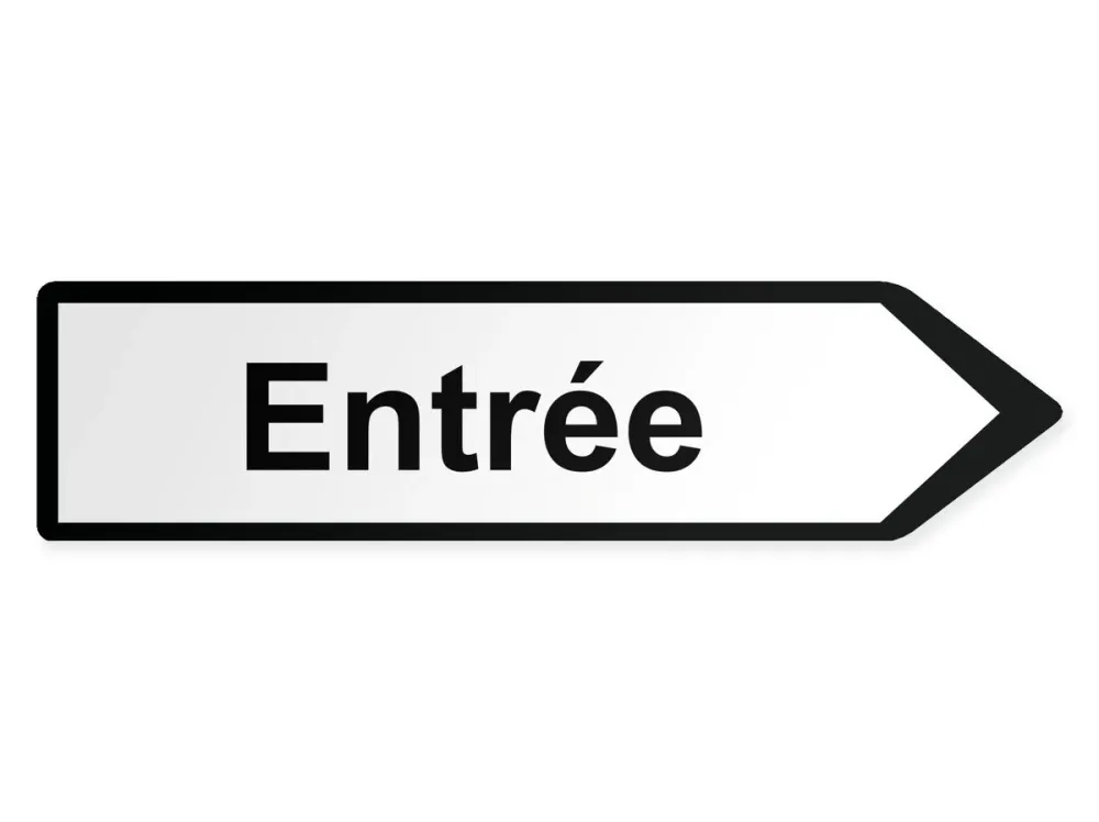 Infart Pilskylt - höger, 40 x 10 cm