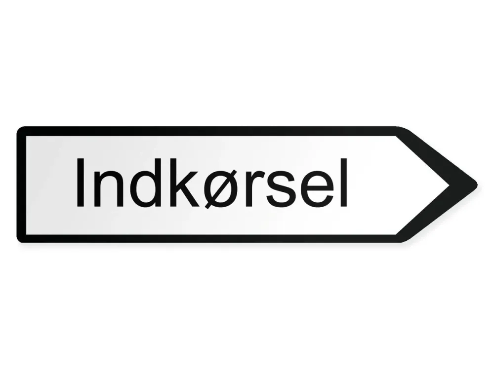 Infart Pilskylt - höger, 40 x 10 cm