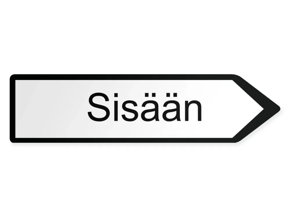 Infart Pilskylt – höger, 80 x 20 cm