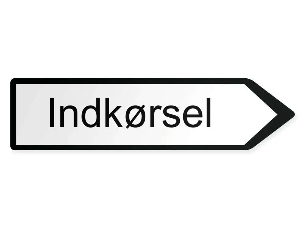 Infart Pilskylt – höger, 80 x 20 cm