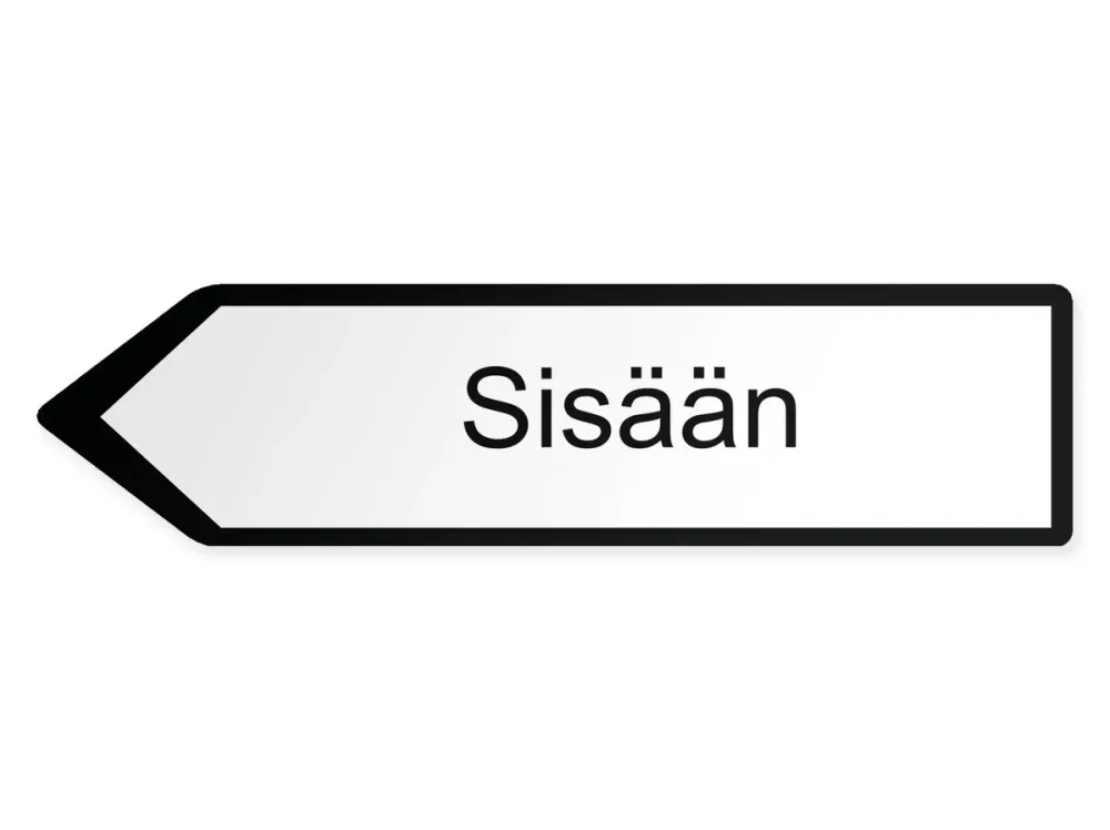 Infart Pilskylt – vänster, 40 x 10 cm
