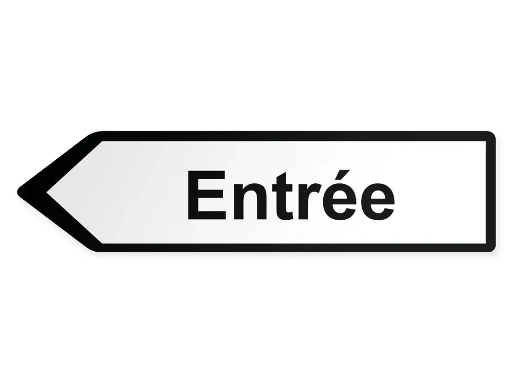Infart Pilskylt – vänster, 40 x 10 cm