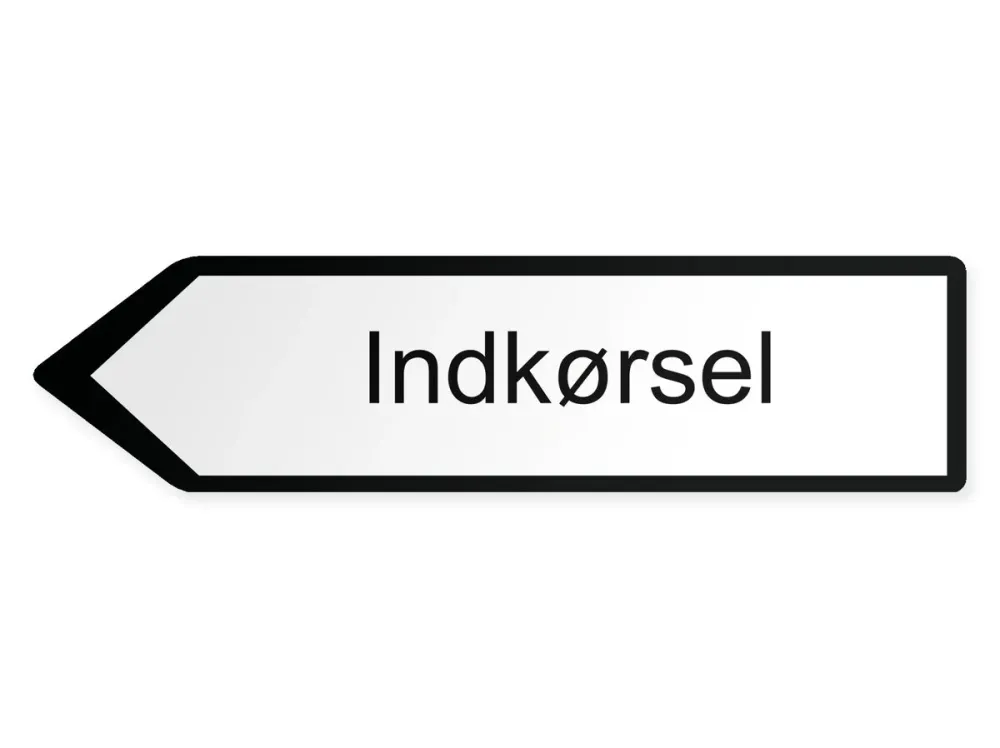Infart Pilskylt – vänster, 40 x 10 cm