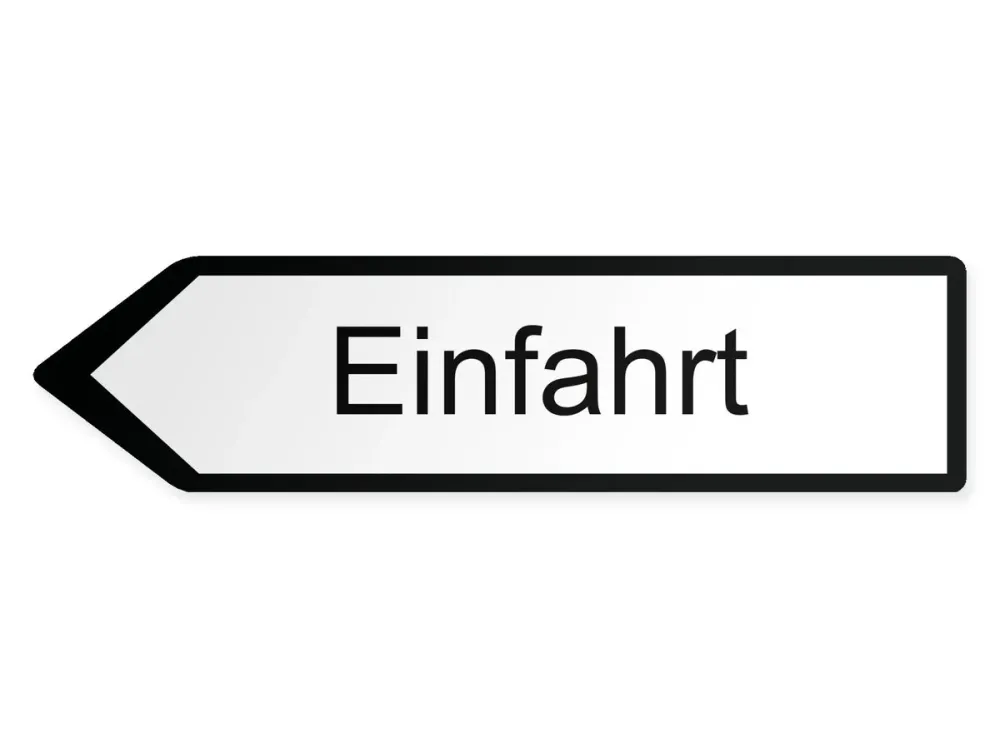 Infart Pilskylt – vänster, 60 x 15 cm
