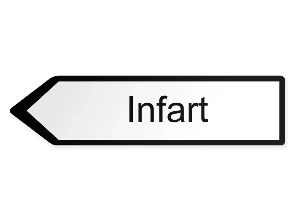 Infart Pilskylt – vänster, 60 x 15 cm