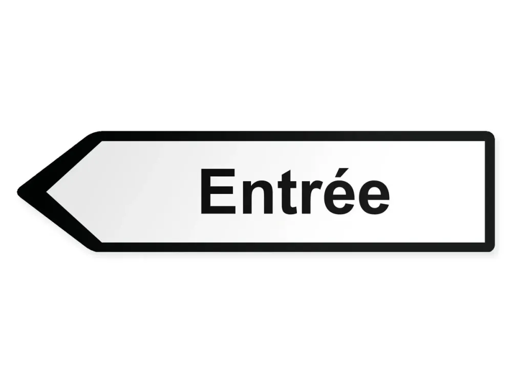 Infart Pilskylt – vänster, 60 x 15 cm