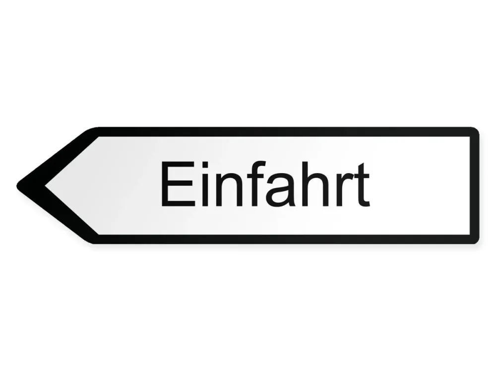Infart Pilskylt - vänster, 80 x 20 cm