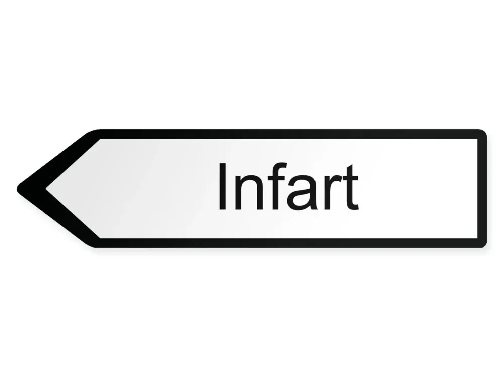 Infart Pilskylt - vänster, 80 x 20 cm