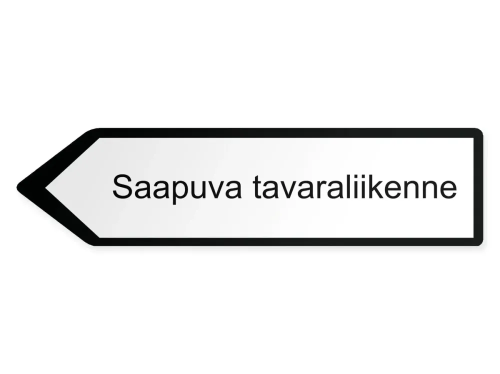 Inkommande varor Pilskylt - vänster, 40 x 10 cm