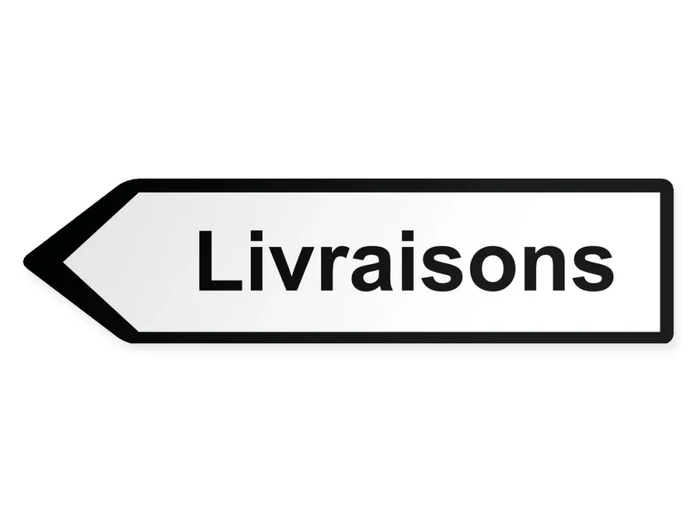 Inkommande varor Pilskylt - vänster, 40 x 10 cm